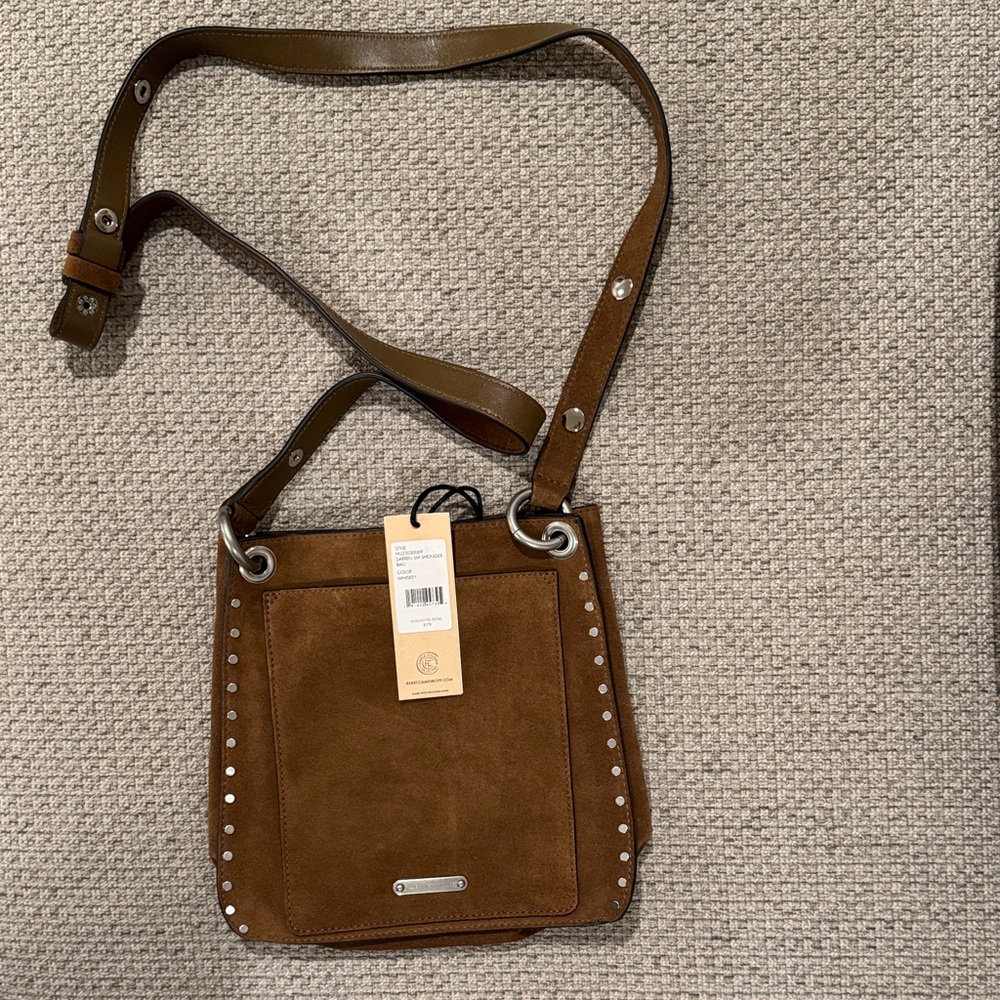 Rebecca Minkoff Brown Crossbody Bag with Silver Accents